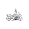 Pendentif moto argent - 20 MM - La Petite Française