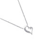 Collier coeur zirconium argent - La Petite Française