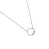 Collier anneau 3 zirconiums argent - La Petite Française