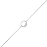Bracelet anneau 3 zirconiums argent - La Petite Française
