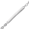 Gourmette identité grain de café argent 18 cm - La Petite Française