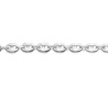Gourmette identité grain de café argent 18 cm - La Petite Française
