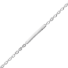 Gourmette identité grain de café argent 18 cm - La Petite Française