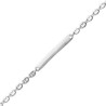 Gourmette identité grain de café argent 18 cm - La Petite Française