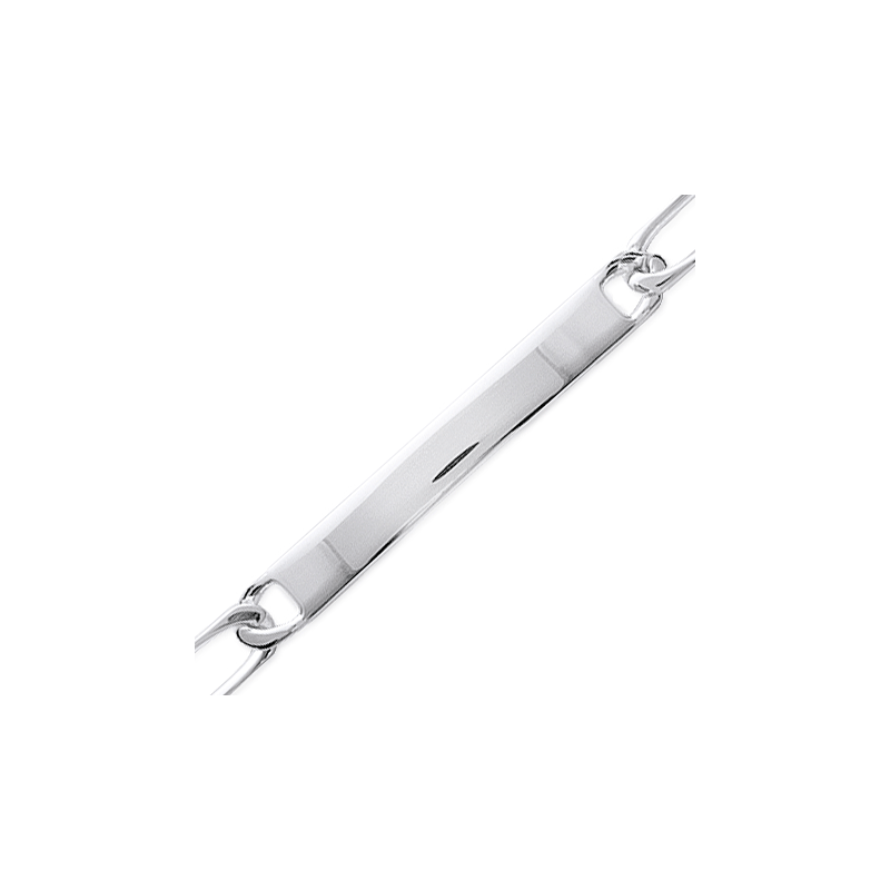 Gourmette identité maille cheval 5 mm argent 18 cm - La Petite Française Gourmette identité maille cheval 5 mm argent 18 cm - La Petite Française
