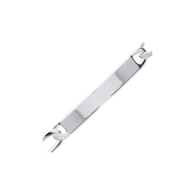 Gourmette identité maille cheval 6 mm argent 20 cm - La Petite Française Gourmette identité maille cheval 6 mm argent 20 cm - La Petite Française