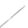 Gourmette identité argent 8 mm - 21 cm - La Petite Française