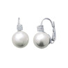 Boucles d'oreilles Vaihi perle argent et zirconiums - La Petite Française