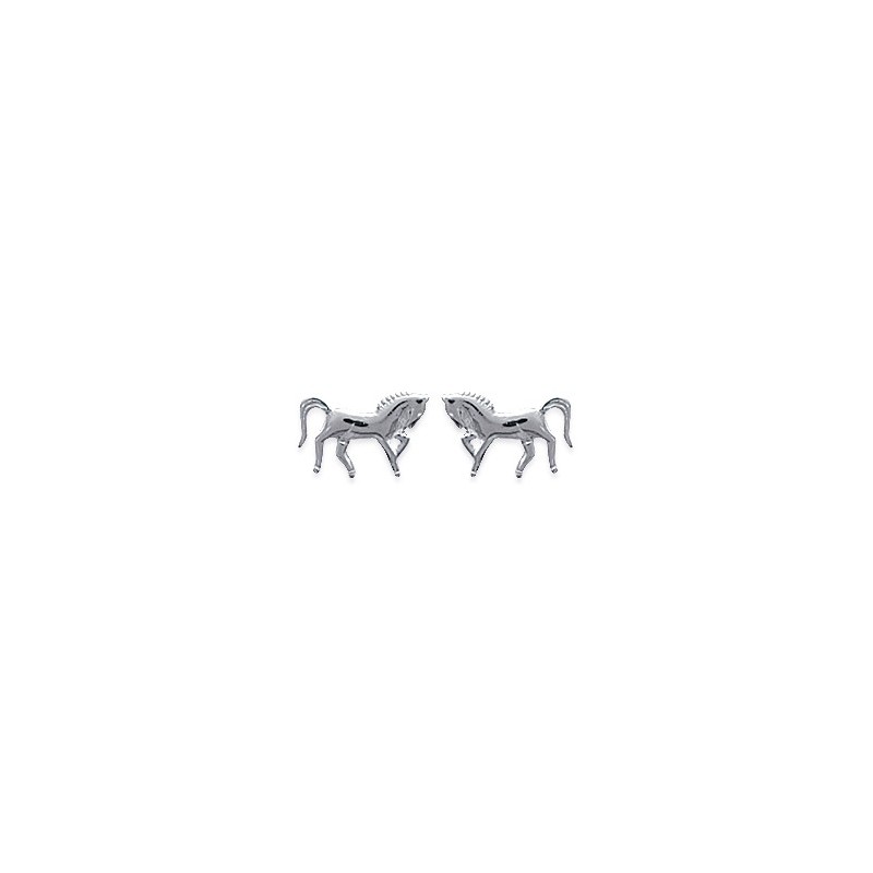 Boucles d'oreilles cheval argent - La Petite Française