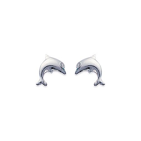 Boucles d'oreilles dauphins argent - La Petite Française