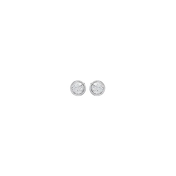 Boucles d'oreilles Cristal blanc argent - La Petite Française