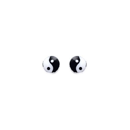 Boucles d'oreilles Yin-Yang en argent - La Petite Française