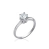 Bague solitaire zirconium argent 8 mm - La Petite Française