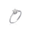 Bague solitaire zirconium argent 5 mm - La Petite Française
