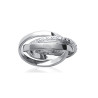 Alliance 3 anneaux strass argent - La Petite Française