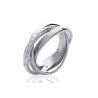 Alliance 3 anneaux strass argent - La Petite Française