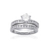 Alliance et solitaire zirconium argent - La Petite Française