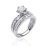 Alliance et solitaire zirconium argent - La Petite Française