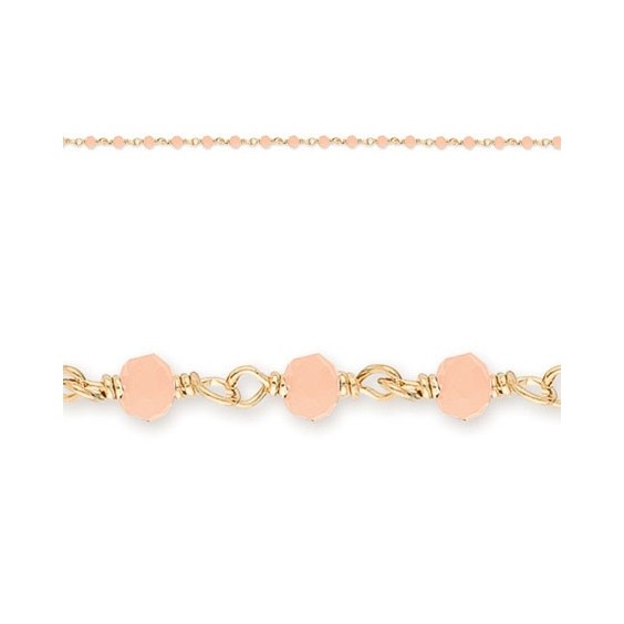 Bracelet enfant cristal rose plaqué or - La Petite Française