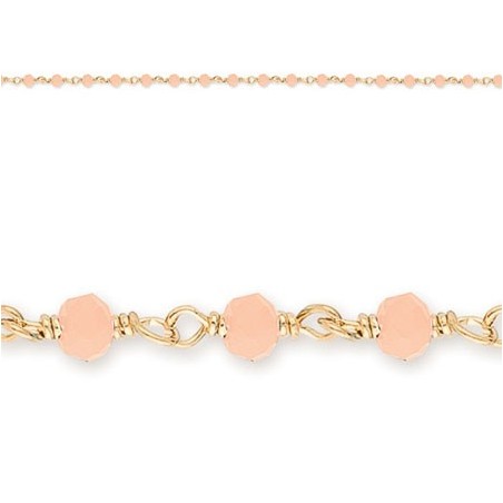Bracelet enfant cristal rose plaqué or - La Petite Française