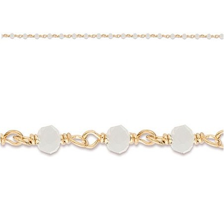 Bracelet enfant cristal blanc plaqué or - La Petite Française