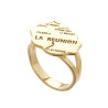 Bague carte Réunion plaqué or - La Petite Française