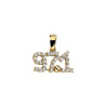 Pendentif Guadeloupe 971 plaqué or et zirconiums - La Petite Française