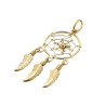 Pendentif attrape-rêves plaqué or et 3 plumes - La Petite Française