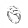 Bague carte Réunion Argent - La Petite Française