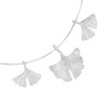 Collier Ginkgo biloba 3 feuilles argent - La Petite Française