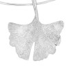 Collier Ginkgo biloba 3 feuilles argent - La Petite Française