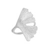 Bague Ginkgo biloba MM argent - La Petite Française