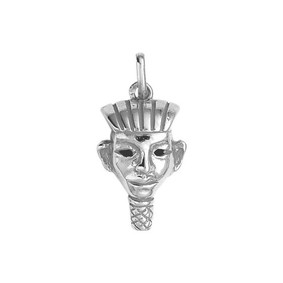 Pendentif masque Pharaon Or 18 carats gris - La Petite Française