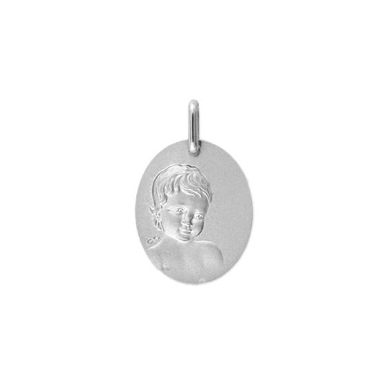Médaille enfant Or 18 carats gris - La Petite Française