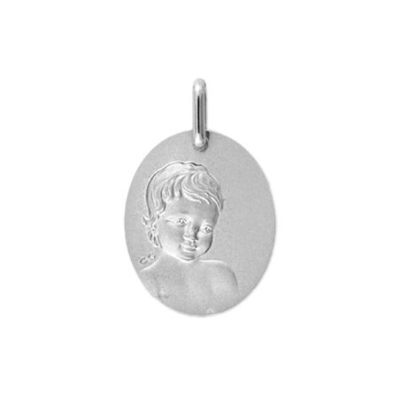 Médaille enfant Or 18 carats gris - La Petite Française
