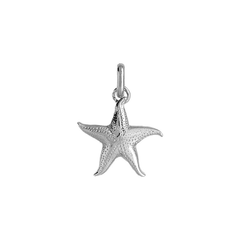 Pendentif étoile de mer  Or 18 carats gris - La Petite Française