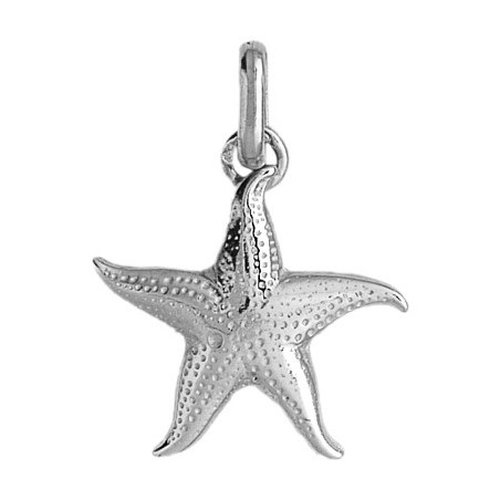 Pendentif étoile de mer  Or 18 carats gris - La Petite Française
