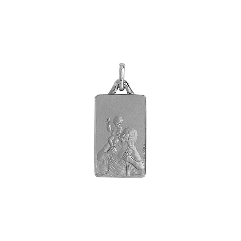 Médaille Saint-Christophe Or 18 carats gris - La Petite Française