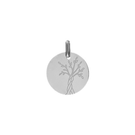 Médaille arbre de vie Or 18 carats gris - La Petite Française