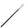 Cordon en cuir noir et argent - 50 CM - La Petite Française