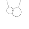 Collier 2 anneaux argent rhodié - La Petite Française