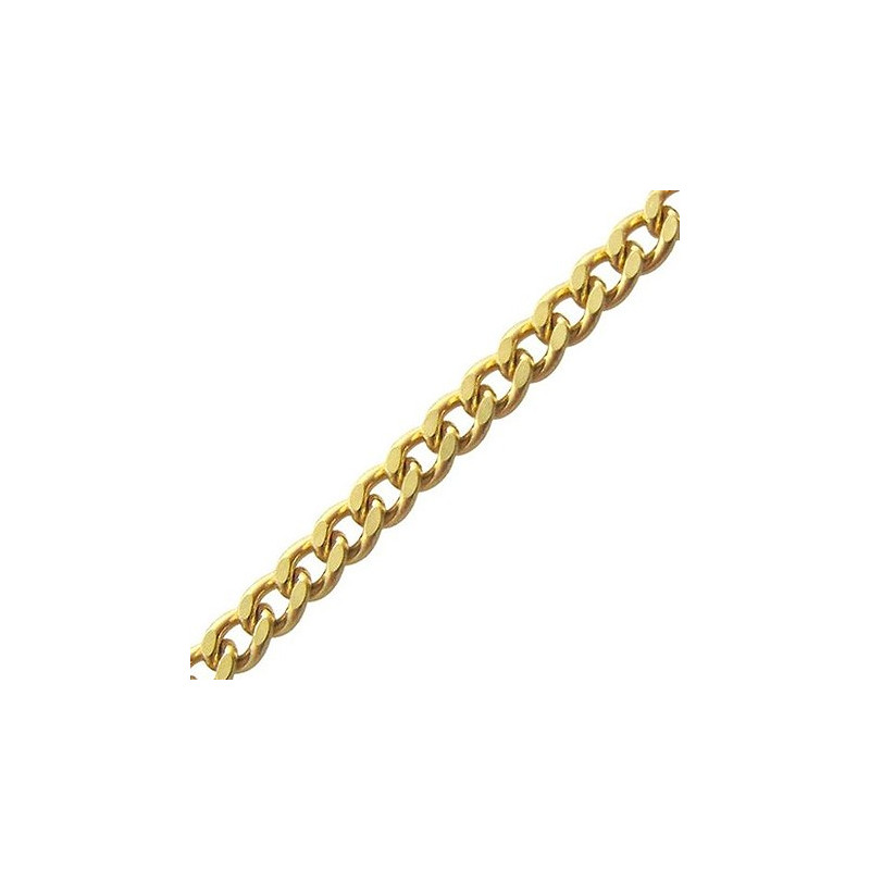 Chaîne maille gourmette plaqué or 1.4 mm - 38 cm - La Petite Française