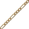 Chaîne maille figaro 1-3  plaqué or - 4 MM - 55 cm - La Petite Française