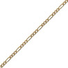 Chaîne maille figaro 1-3  plaqué or - 4 MM - 60 cm - La Petite Française