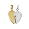 Pendentif Coeur sécable bicolore plaqué or - La Petite Française