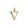 Pendentif lettre V plaqué or - La Petite Française