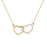 Collier 2 coeurs plaqué or - La Petite Française