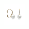 Boucles d'oreilles Teaki perle plaqué or et zirconiums - La Petite Française
