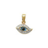 Pendentif Oeil bleu plaqué or - La Petite Française