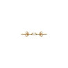 Boucles d'oreilles zirconium rond 2 mm - 4 griffes plaqué or - La Petite Française